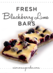 Fresh Blackberry Lime Bar recipe. A refreshing and delicious taste of summer