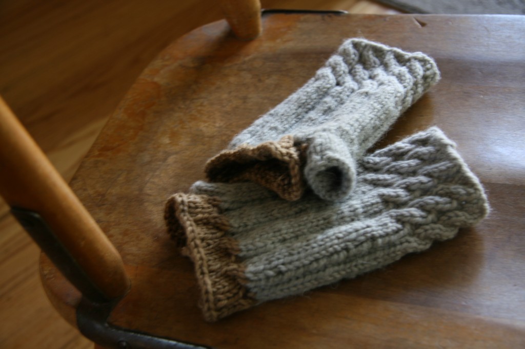 Hollyhock dyed gloves