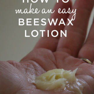 how to make an easy beeswax lotion using only 4 ingredients