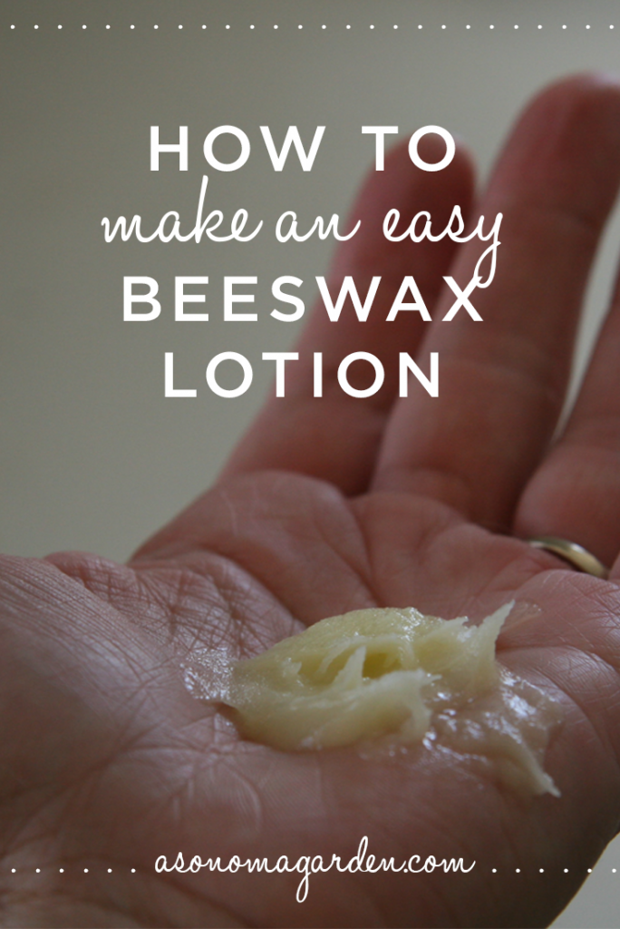 how to make an easy beeswax lotion using only 4 ingredients