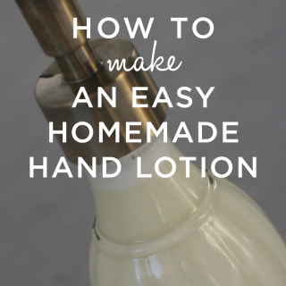 Make an easy natural homemade hand lotion. Perfect for gift giving...even includes free printable labels!