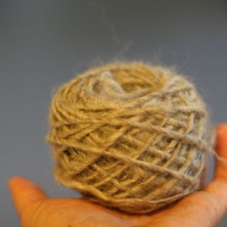 My first bottom whorl drop spindle yarn