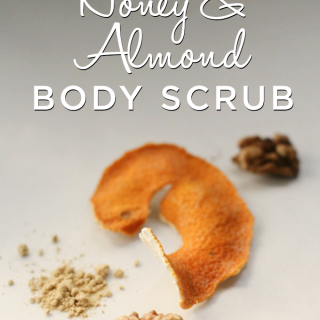 An all natural honey almond body scrub that's oh so good for your skin